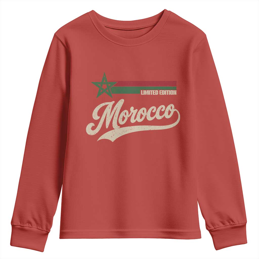 Morocco Youth Sweatshirt Limited Edition Vintage Moroccan Pride Retro