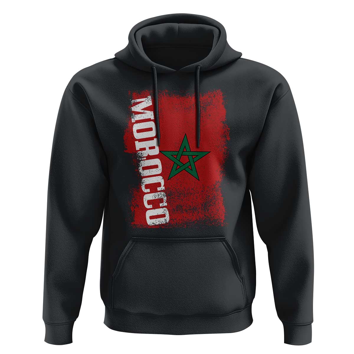 Morocco Flag Distressed Vintage Patriotic Pride Gift for Proud Moroccan Hoodie