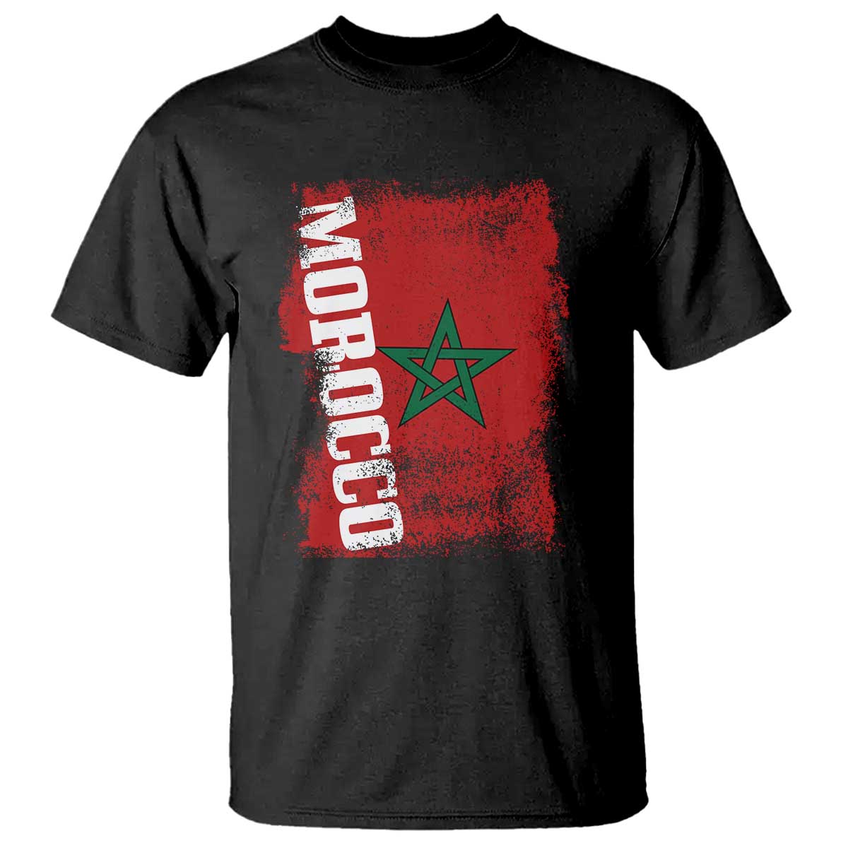 Morocco Flag Distressed Vintage Patriotic Pride Gift for Proud Moroccan T Shirt