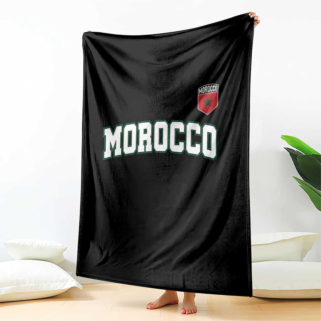 Morocco Moroccan Flag Vintage Pride Throw Blanket