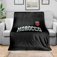 Morocco Moroccan Flag Vintage Pride Throw Blanket