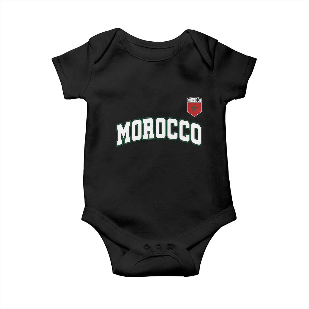 Morocco Moroccan Flag Vintage Pride Baby Onesie