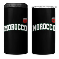 Morocco Moroccan Flag Vintage Pride 4 in 1 Can Cooler Tumbler
