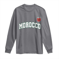 Morocco Moroccan Flag Vintage Pride Long Sleeve Shirt