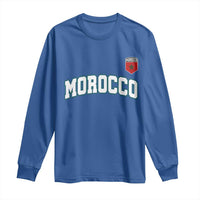 Morocco Moroccan Flag Vintage Pride Long Sleeve Shirt