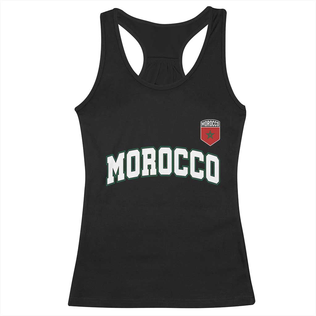 Morocco Moroccan Flag Vintage Pride Racerback Tank Top