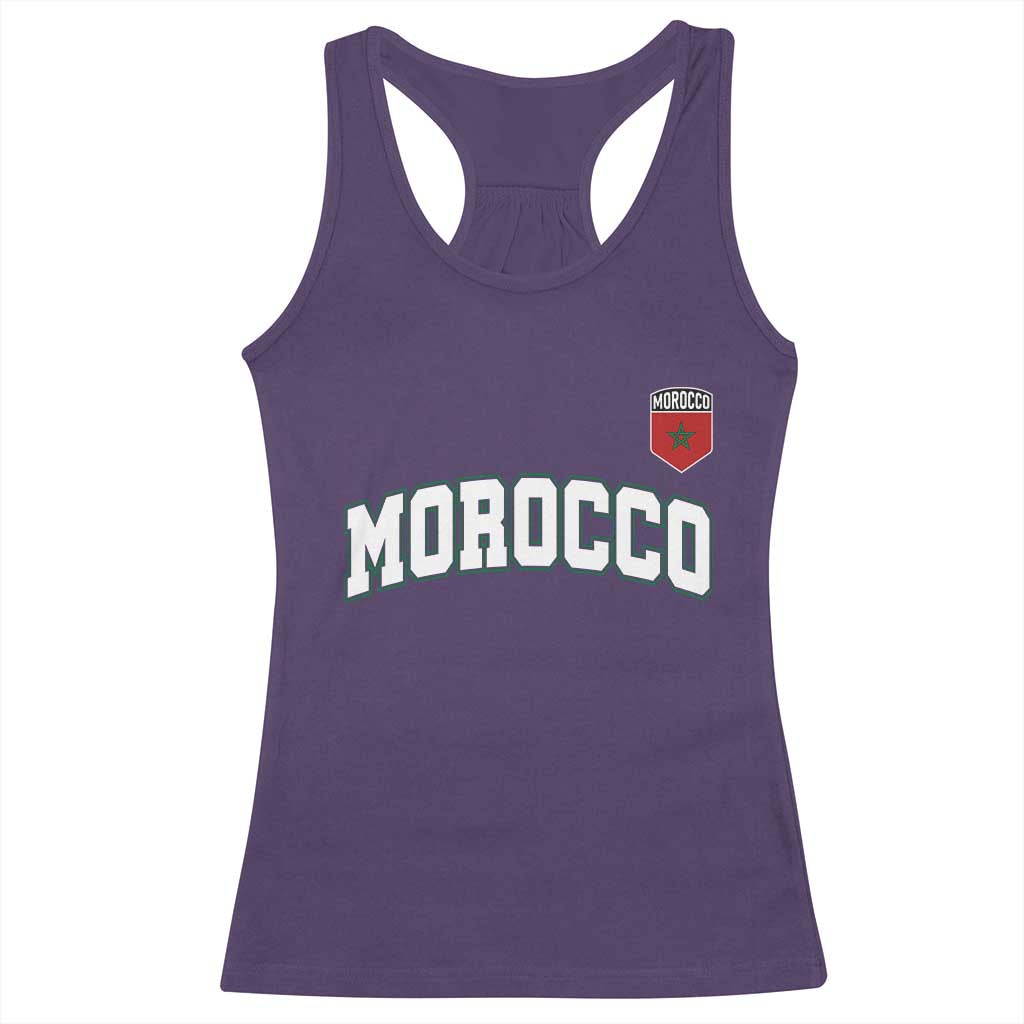 Morocco Moroccan Flag Vintage Pride Racerback Tank Top