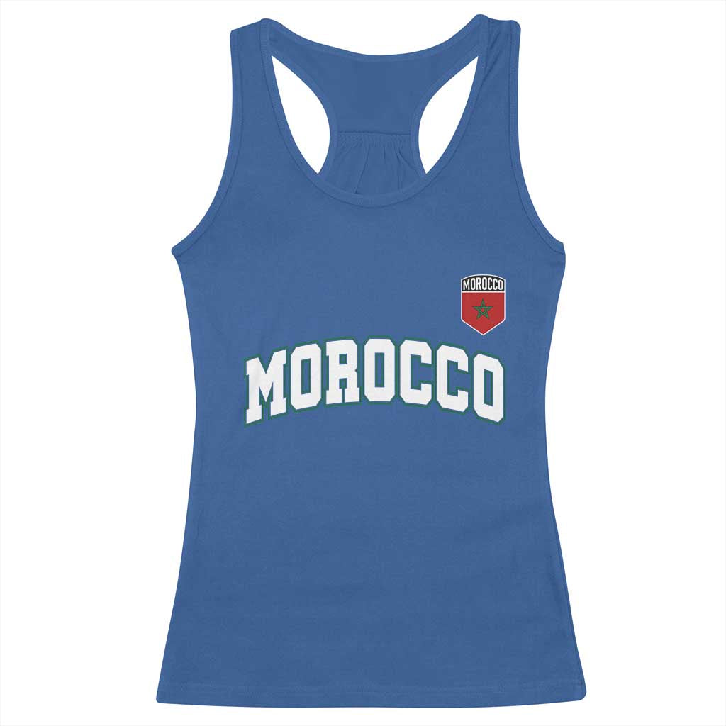 Morocco Moroccan Flag Vintage Pride Racerback Tank Top