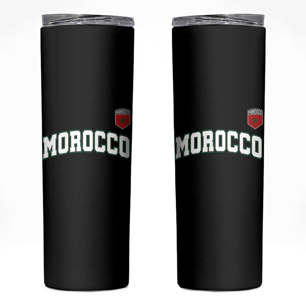 Morocco Moroccan Flag Vintage Pride Skinny Tumbler