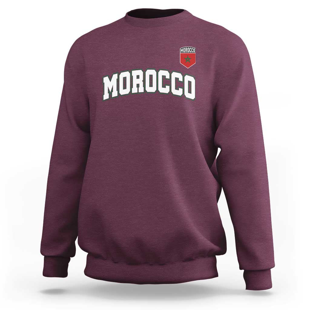 Morocco Moroccan Flag Vintage Pride Sweatshirt