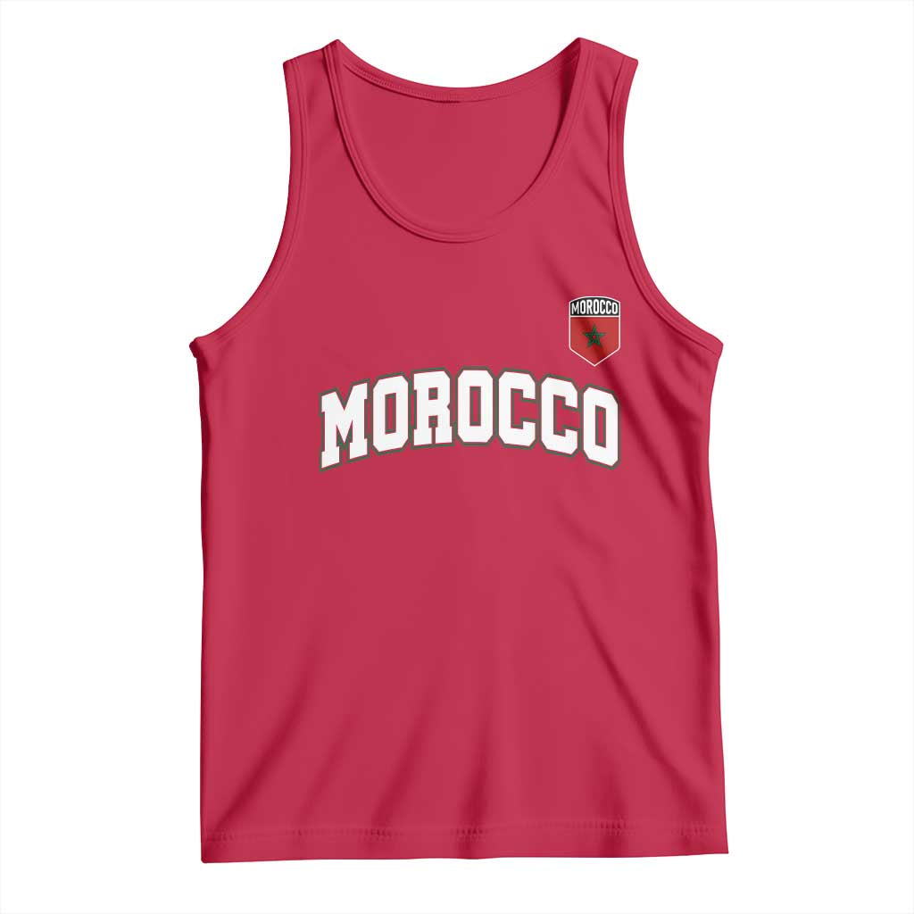 Morocco Moroccan Flag Vintage Pride Tank Top