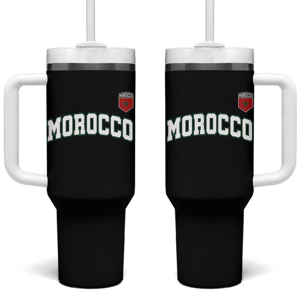 Morocco Moroccan Flag Vintage Pride Tumbler With Handle
