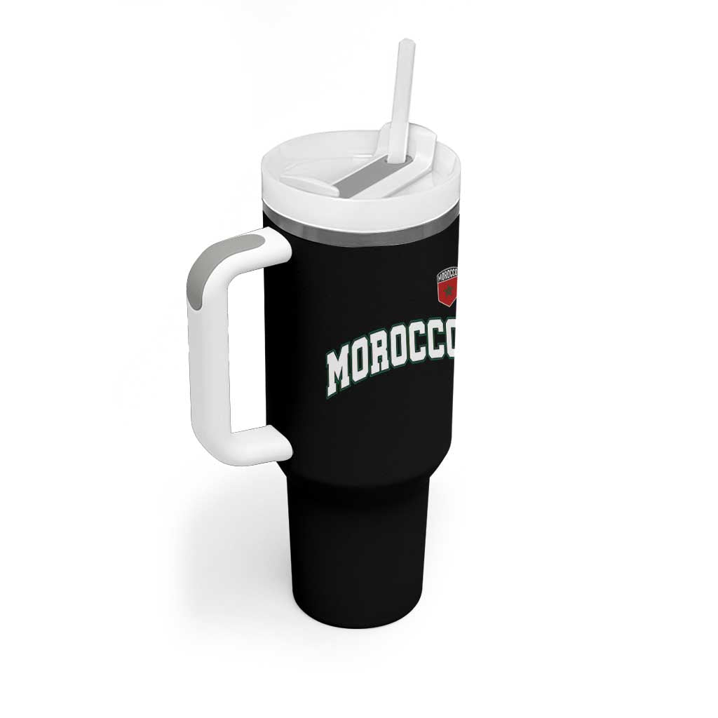 Morocco Moroccan Flag Vintage Pride Tumbler With Handle