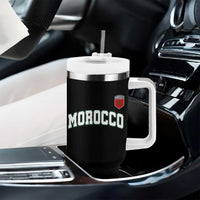 Morocco Moroccan Flag Vintage Pride Tumbler With Handle