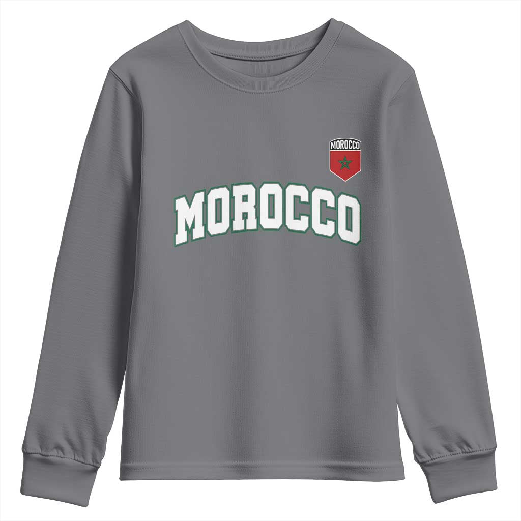 Morocco Moroccan Flag Vintage Pride Youth Sweatshirt