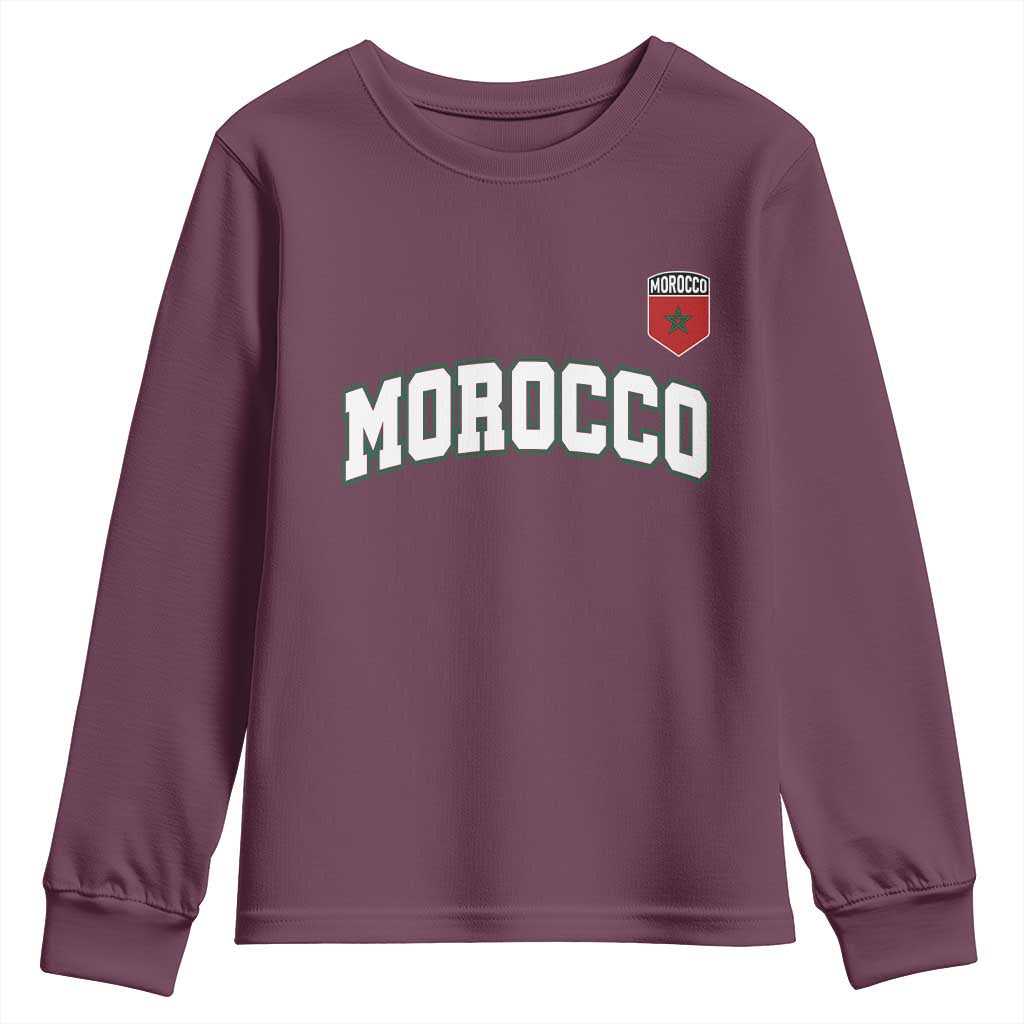 Morocco Moroccan Flag Vintage Pride Youth Sweatshirt