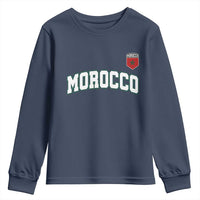 Morocco Moroccan Flag Vintage Pride Youth Sweatshirt