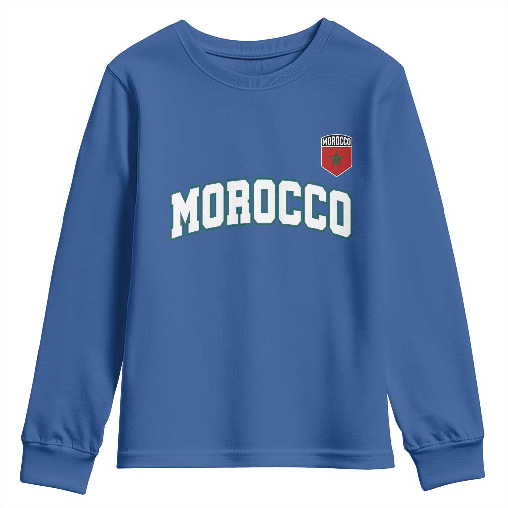 Morocco Moroccan Flag Vintage Pride Youth Sweatshirt