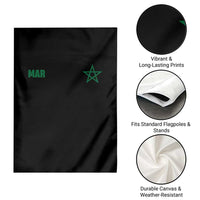 Morocco Garden Flag Green Star Minimalist Patriotic Pride Gift for Proud Moroccan