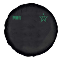 Morocco Spare Tire Cover Green Star Minimalist Patriotic Pride Gift for Proud Moroccan