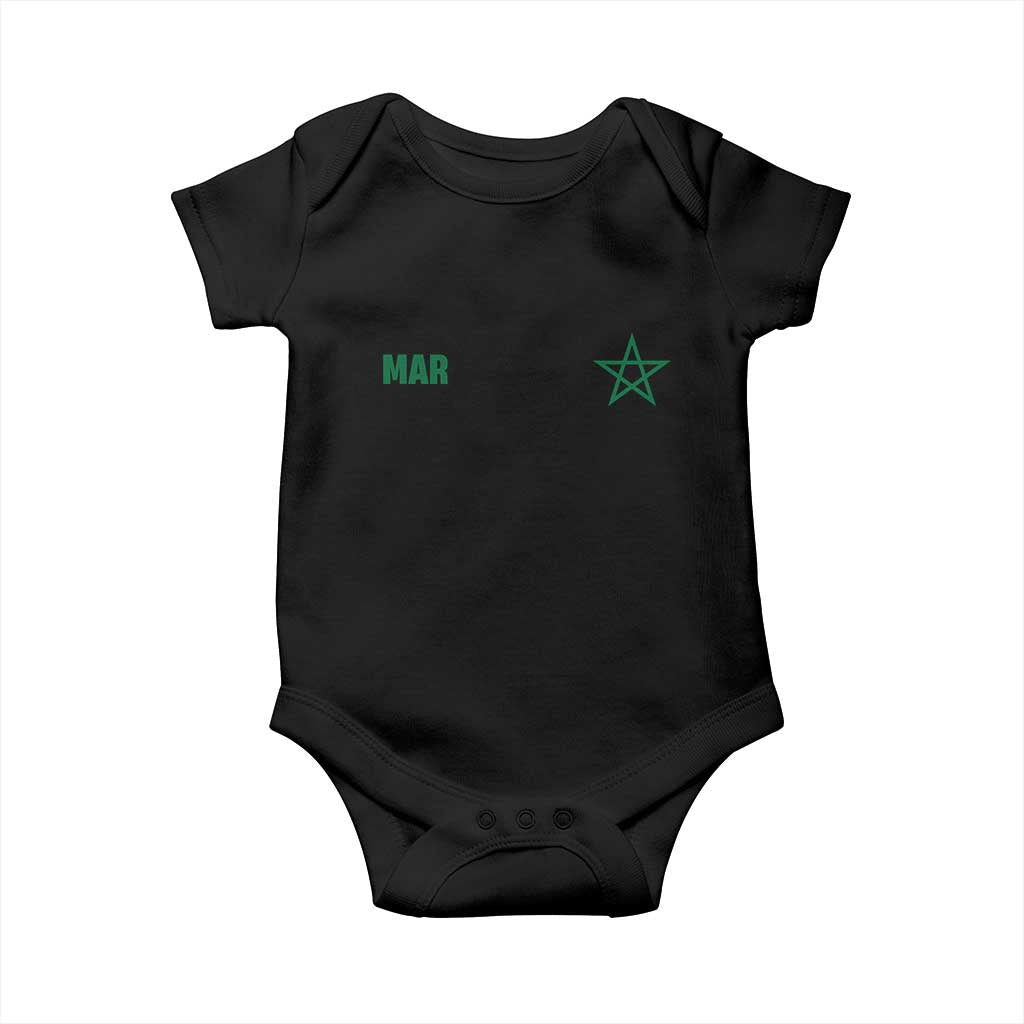 Morocco Baby Onesie Green Star Minimalist Patriotic Pride Gift for Proud Moroccan