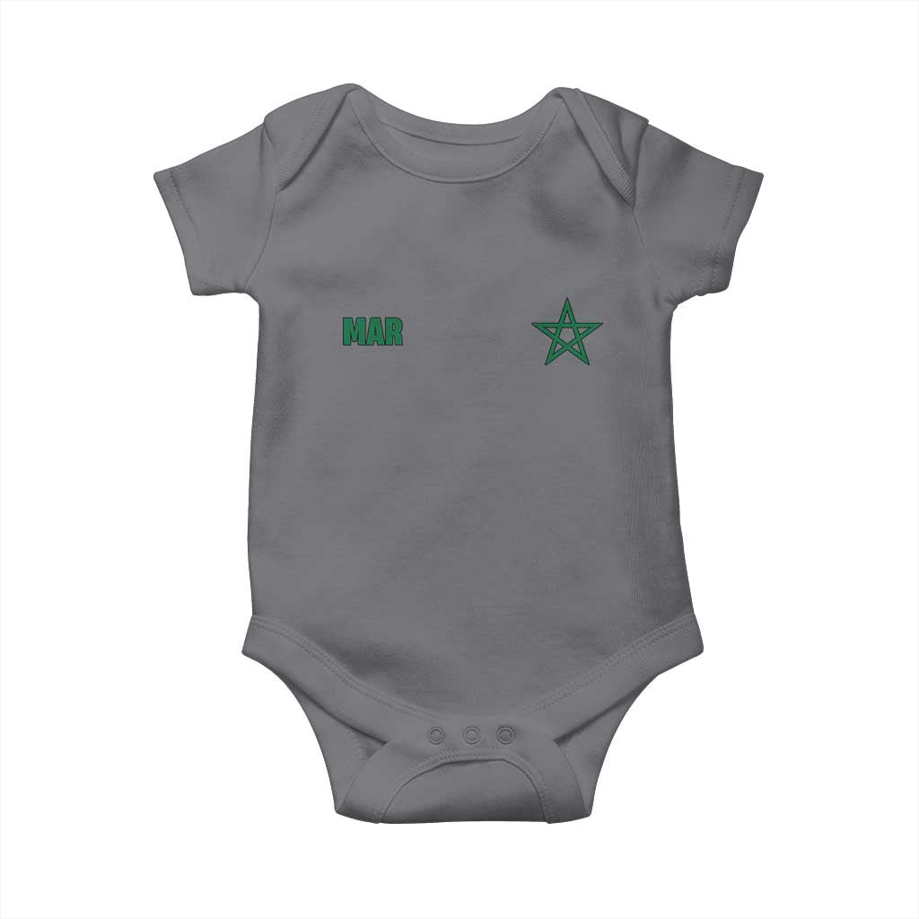 Morocco Baby Onesie Green Star Minimalist Patriotic Pride Gift for Proud Moroccan