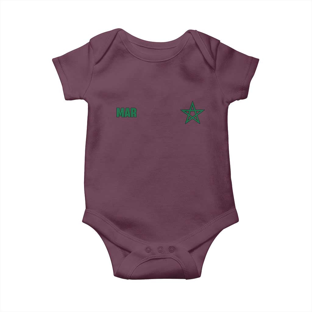 Morocco Baby Onesie Green Star Minimalist Patriotic Pride Gift for Proud Moroccan