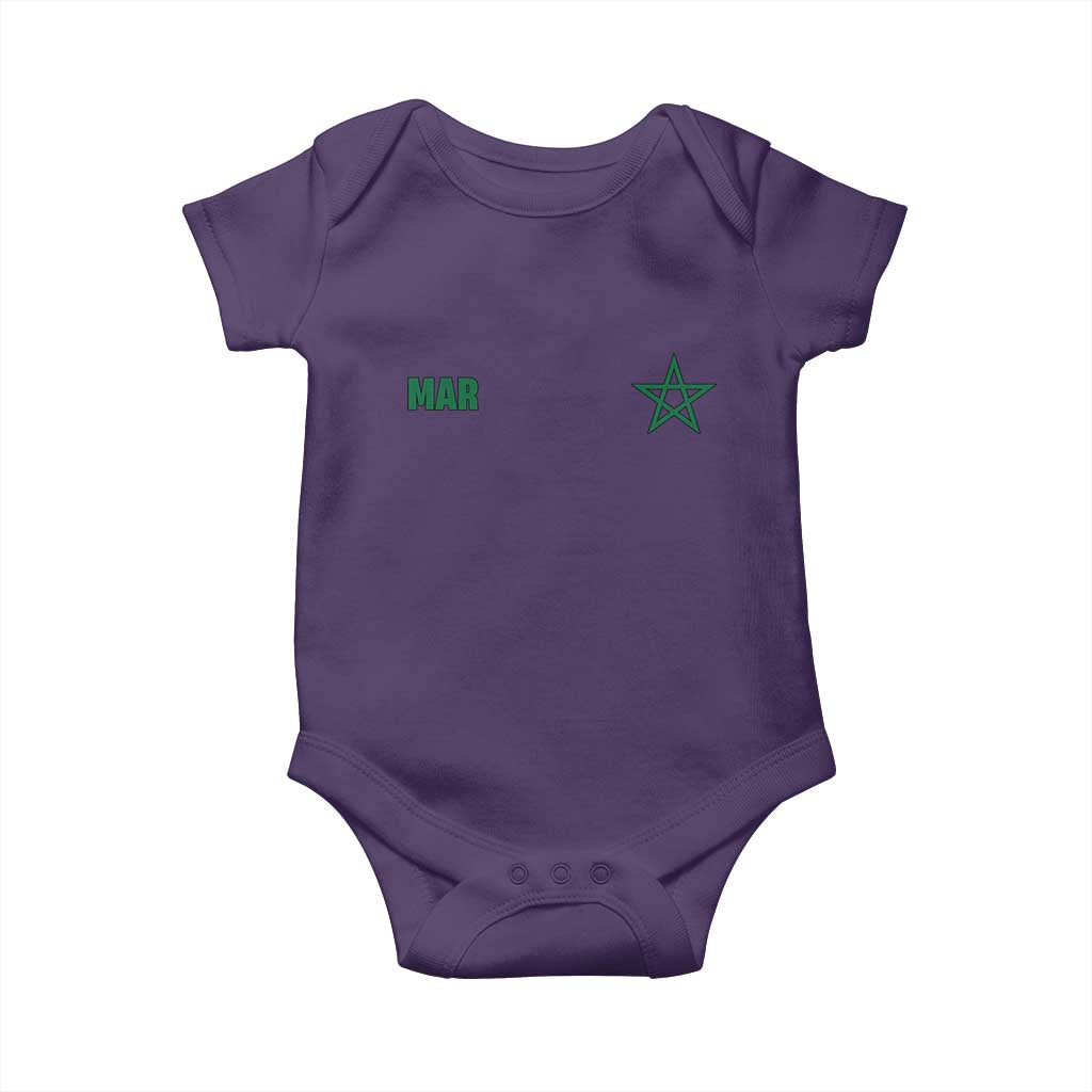 Morocco Baby Onesie Green Star Minimalist Patriotic Pride Gift for Proud Moroccan