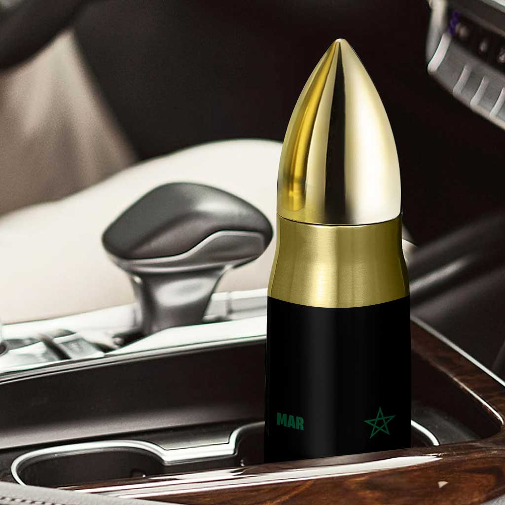 Morocco Bullet Tumbler Green Star Minimalist Patriotic Pride Gift for Proud Moroccan