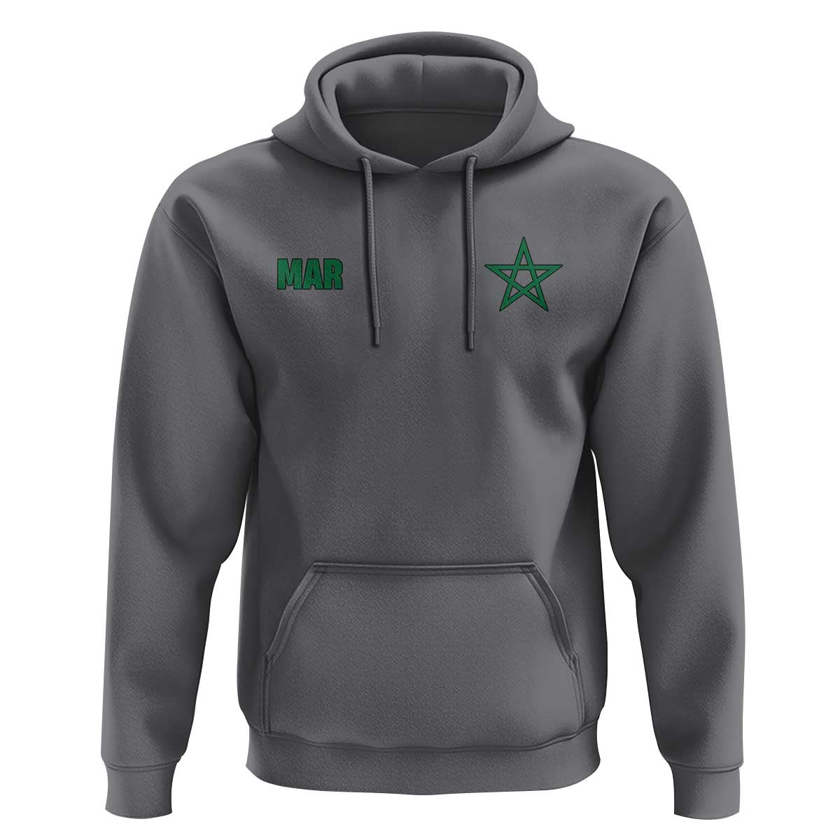 Morocco Hoodie Green Star Minimalist Patriotic Pride Gift for Proud Moroccan