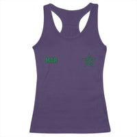 Morocco Racerback Tank Top Green Star Minimalist Patriotic Pride Gift for Proud Moroccan