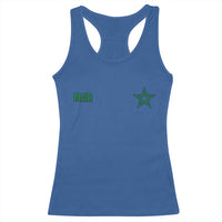 Morocco Racerback Tank Top Green Star Minimalist Patriotic Pride Gift for Proud Moroccan