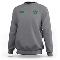 Morocco Sweatshirt Green Star Minimalist Patriotic Pride Gift for Proud Moroccan