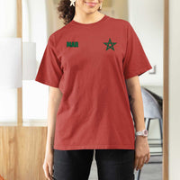 Morocco T Shirt For Women Green Star Minimalist Patriotic Pride Gift for Proud Moroccan