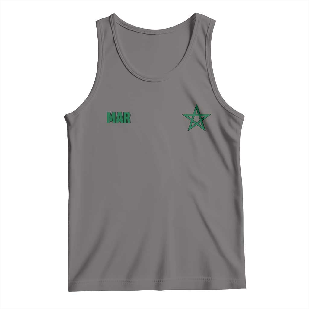 Morocco Tank Top Green Star Minimalist Patriotic Pride Gift for Proud Moroccan