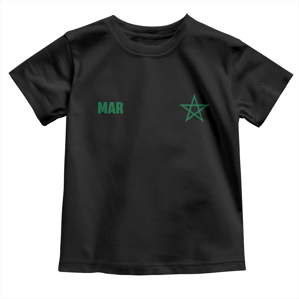 Morocco Toddler T Shirt Green Star Minimalist Patriotic Pride Gift for Proud Moroccan