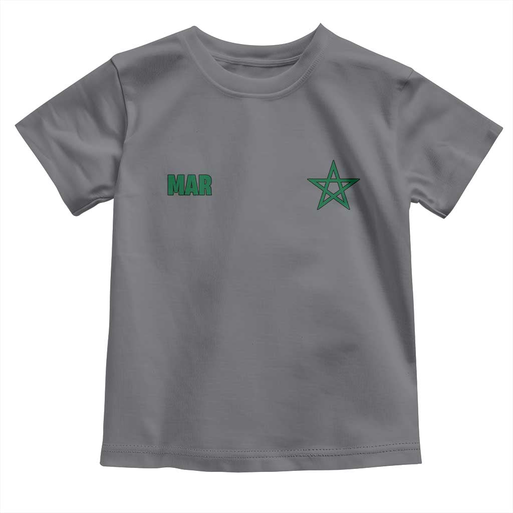 Morocco Toddler T Shirt Green Star Minimalist Patriotic Pride Gift for Proud Moroccan
