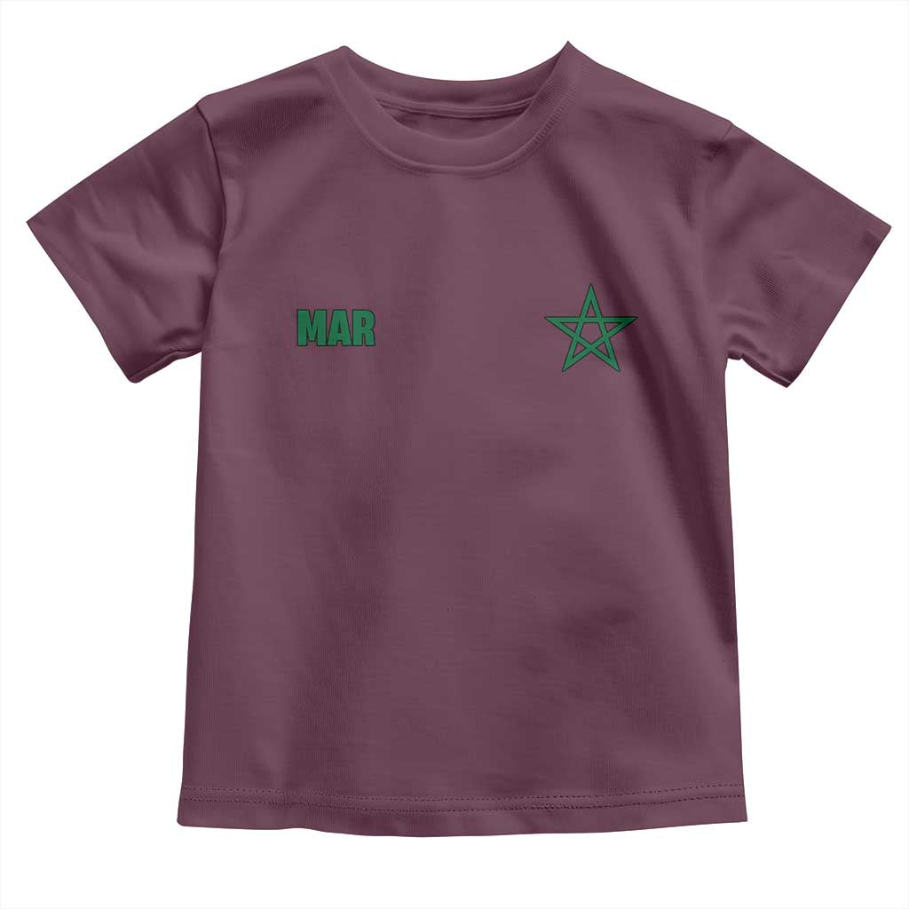 Morocco Toddler T Shirt Green Star Minimalist Patriotic Pride Gift for Proud Moroccan