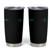 Morocco Tumbler Cup Green Star Minimalist Patriotic Pride Gift for Proud Moroccan