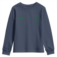 Morocco Youth Sweatshirt Green Star Minimalist Patriotic Pride Gift for Proud Moroccan