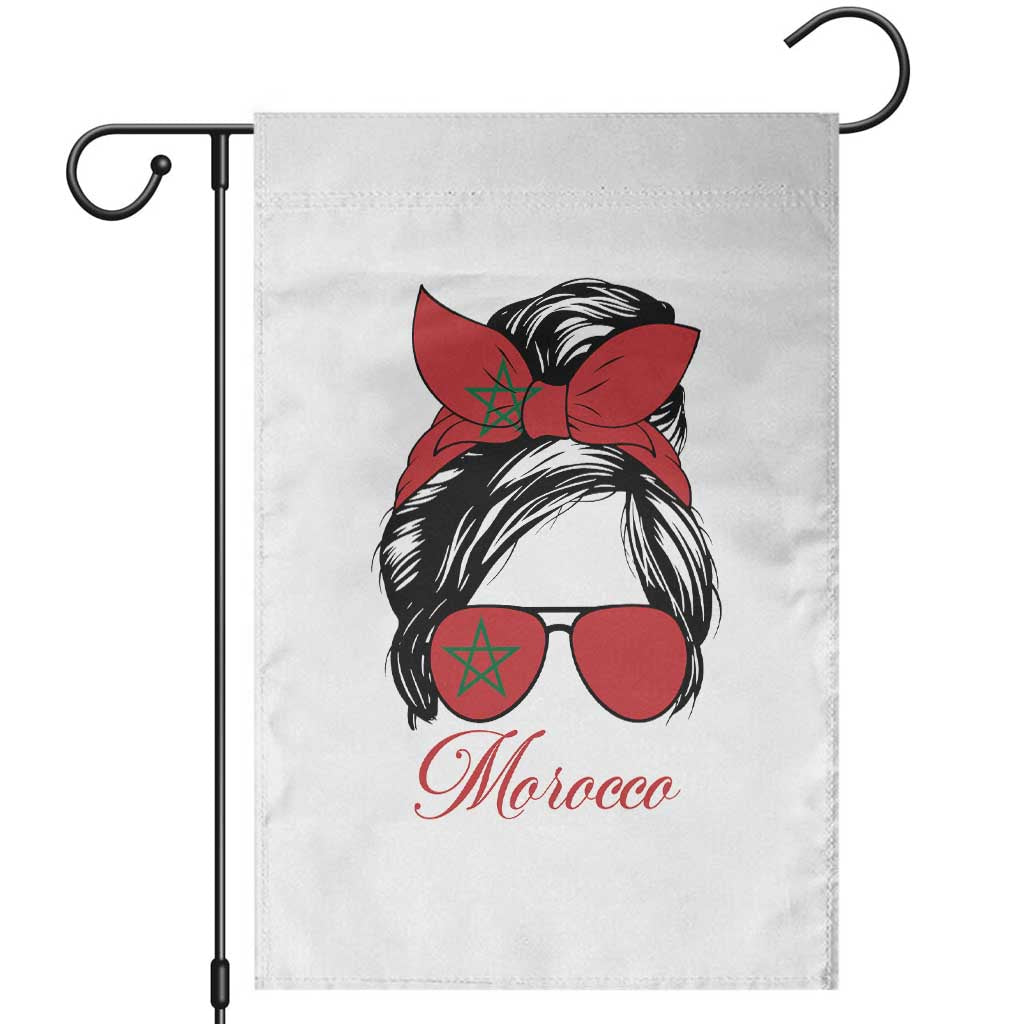 Morocco Girl Garden Flag Moroccan Princess Morocco Flag Messy Bun