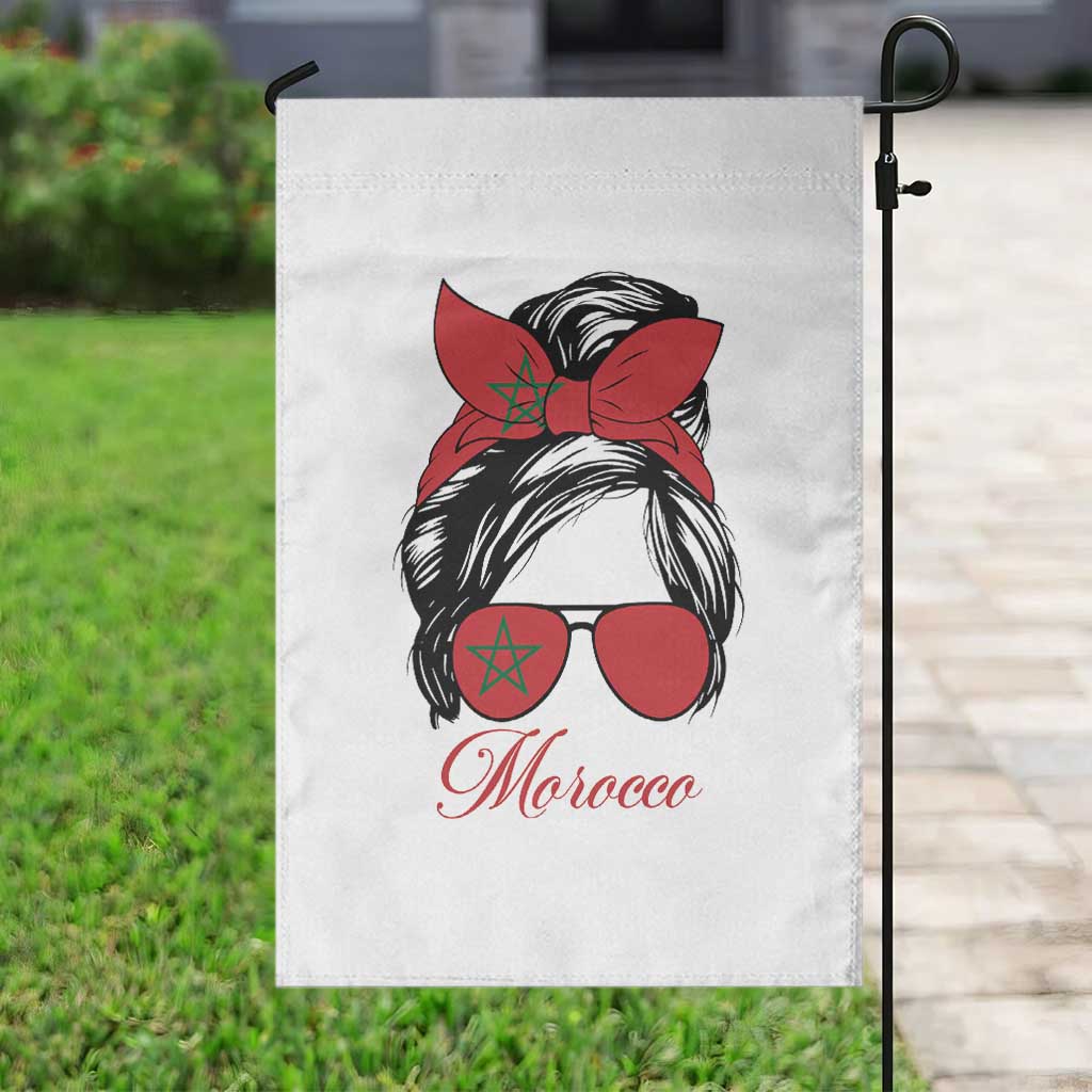 Morocco Girl Garden Flag Moroccan Princess Morocco Flag Messy Bun