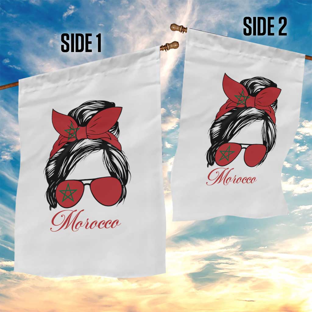 Morocco Girl Garden Flag Moroccan Princess Morocco Flag Messy Bun