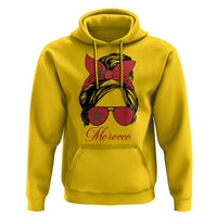 Morocco Girl Hoodie Moroccan Princess Morocco Flag Messy Bun
