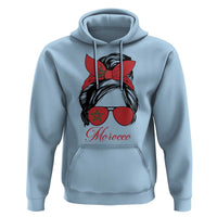 Morocco Girl Hoodie Moroccan Princess Morocco Flag Messy Bun