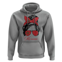 Morocco Girl Hoodie Moroccan Princess Morocco Flag Messy Bun