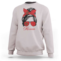 Morocco Girl Sweatshirt Moroccan Princess Morocco Flag Messy Bun