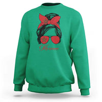 Morocco Girl Sweatshirt Moroccan Princess Morocco Flag Messy Bun