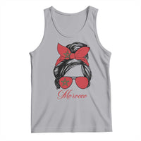 Morocco Girl Tank Top Moroccan Princess Morocco Flag Messy Bun