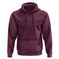 Morocco Hoodie Heartbeat Green Star Patriotic Pride Gift for Proud Moroccan
